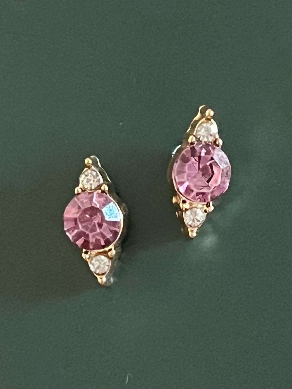Violet Crystal Stud Earrings
